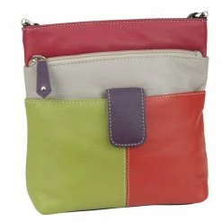 Franco Bonini FB-12242 Multi Coloured Small Leather Shoulder / Cross Body Bag