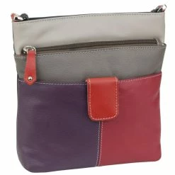 Franco Bonini FB-12242 Multi Coloured Small Leather Shoulder / Cross Body Bag