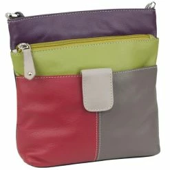 Franco Bonini FB-12242 Multi Coloured Small Leather Shoulder / Cross Body Bag
