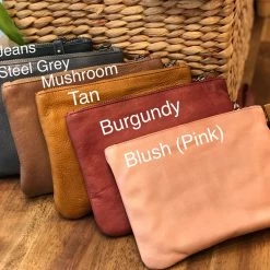 Rugged Hide RH-11289 Gili RFID Leather Clutch Bag With Detachable Wrist Strap