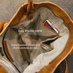 WOMEN Rugged Hide RH-9579 Ava Cross Body / Shoulder Leather Bag