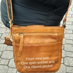 WOMEN Rugged Hide RH-10882 Pam Small Ladies Multi Compartments Cross Body Leather Bag