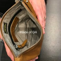 Rugged Hide RH-11289 Gili RFID Leather Clutch Bag With Detachable Wrist Strap