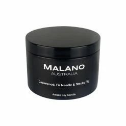 Malano - Made In Tasmania Malano Soy Candle - Cedarwood, Fir Needle & Smoky Fig