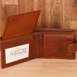 Rugged Hide Samuel RH-108 Men's Leather Wallet With Tab And Coin