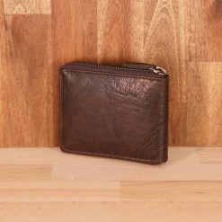 WOMEN Rugged Hide RH-1006 Aris Leather Wallet Zipped Around