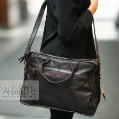 Rugged Hide Cooper RH-5006 Vintage Business Leather Laptop / Document Bag