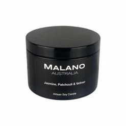 Malano Soy Candle - Jasmine, Patchouli & Vetiver