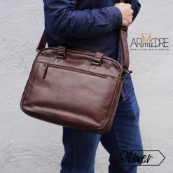 Rugged Hide Oliver RH-4263 Vintage Business Leather Laptop / Document Brief Bag WOMEN