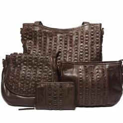 Rugged Hide Shayna RH-4245 Textured Details Leather Cross Body Bag