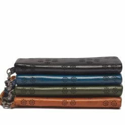 Rugged Hide Nadia RH-1212 Flower Perforation Design Leather Wallet