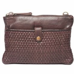 Rugged Hide Harmony RH-2934 Ladies Weave Small Crossbody Leather Bag WOMEN