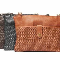 Rugged Hide Harmony RH-2934 Ladies Weave Small Crossbody Leather Bag WOMEN