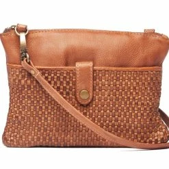 Rugged Hide Harmony RH-2934 Ladies Weave Small Crossbody Leather Bag WOMEN
