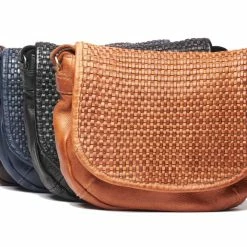 Rugged Hide Bridget RH-2962 Ladies Leather Sling Bag With Weave Detail