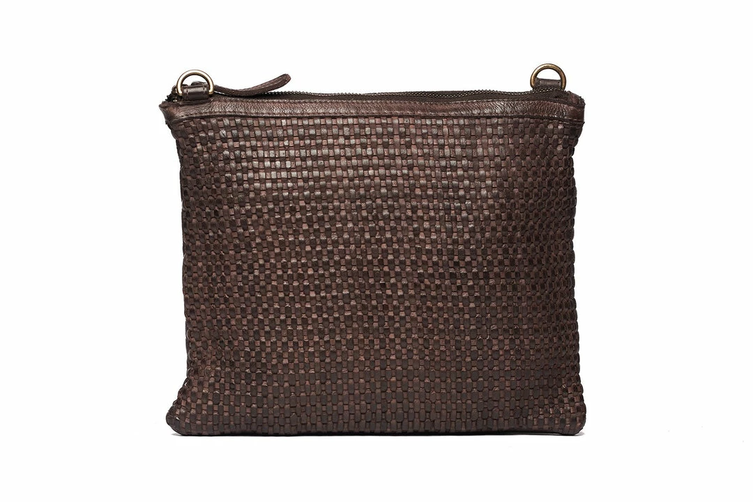 Budget ✨ Rugged Hide Trinity RH-2964 Large Weave Crossbody Leather Clutch Bag 👩 WOMEN 🎁 6 Rugged Hide Trinity RH-2964 Large Weave Crossbody Leather Clutch Bag WOMEN