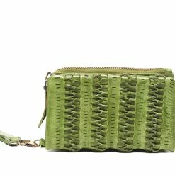 SALE Rugged Hide Hannah RH-495 Zig Zag Weave Design Medium Leather Wallet