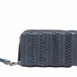 SALE Rugged Hide Hannah RH-495 Zig Zag Weave Design Medium Leather Wallet