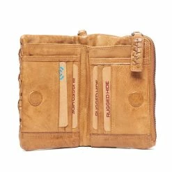 SALE Rugged Hide Hannah RH-495 Zig Zag Weave Design Medium Leather Wallet