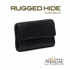 WOMEN Rugged Hide Mira RH-2216 Ladies Medium Size Lattice Weave Design Wallet