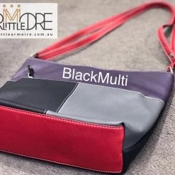 Franco Bonini FB-112 Multi Coloured Top Zip Leather Shoulder Bag WOMEN