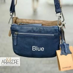 Rugged Hide Marcelle RH-13689 Small Soft Leather Crossbody Leather Pouch Bag