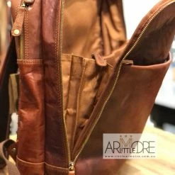 Outlet 😀 Rugged Hide Fox RH-235 Unisex Leather Laptop / Travel 🎒 Backpack 👩 WOMEN 🎁 28 Rugged Hide Fox RH-235 Unisex Leather Laptop / Travel Backpack WOMEN