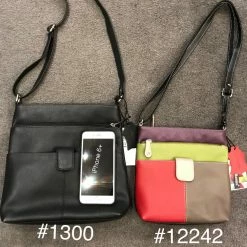 WOMEN Franco Bonini FB-1300 Multi Coloured Large Leather Shoulder / Cross Body Bag