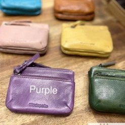 Little Armoire 3 Zipped Soft Leather Coin Purse / Card Holder Pouch MP-98 WOMEN