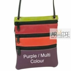 Franco Bonini FB-441 Multi Coloured Small Soft Sling Leather Bag WOMEN