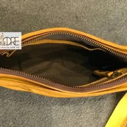 WOMEN Rugged Hide Amina RH-2215 Leather Crossbody Bag With Lattice Weave Design