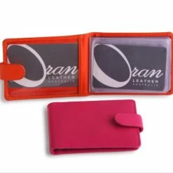Oran Leather CH-357 Jed Leather Card Holder With Press Stud Tab