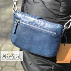 Rugged Hide Marcelle RH-13689 Small Soft Leather Crossbody Leather Pouch Bag