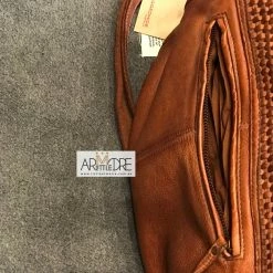 Rugged Hide Susie RH-2205 Ladies Flap Cross Body Bag With Lattice Weave Detail