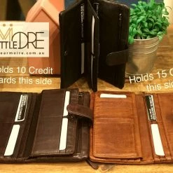 Rugged Hide RH-3030 Nova Press Stud Tab Ladies Leather Wallet WOMEN