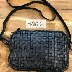 Rugged Hide RH-36136 Divya Woven Compact Cross Body Leather Bag WOMEN