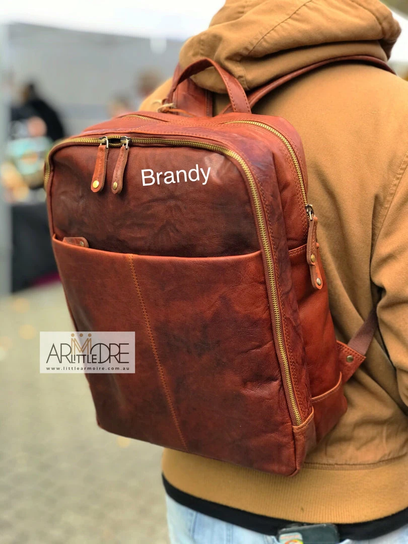 Outlet 😀 Rugged Hide Fox RH-235 Unisex Leather Laptop / Travel 🎒 Backpack 👩 WOMEN 🎁 14 Rugged Hide Fox RH-235 Unisex Leather Laptop / Travel Backpack WOMEN
