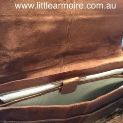 Oran Leather Satchel / Laptop Bag Rugged Hide RH-7001 Ottawa Compact Vintage Satchel Laptop Bag