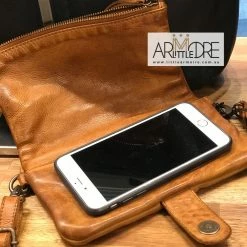 Rugged Hide Valentina RH-40639 Ladies Leather Sling Bag / Clutch With Stud Design WOMEN