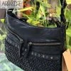 SALE Rugged Hide Yara RH-40477 Ladies Sling Bag With Woven And Stud Design