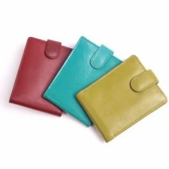 Oran Leather CH-357 Jed Leather Card Holder With Press Stud Tab
