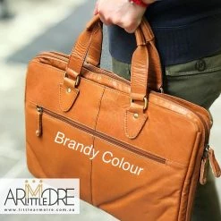 Oran Leather OB-23202 Garnet Vintage Leather Satchel Bag