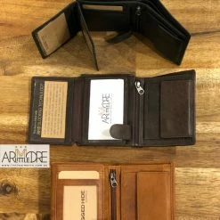 MEN Rugged Hide Scott RH-1424 Rugged Leather Bi-Fold Wallet