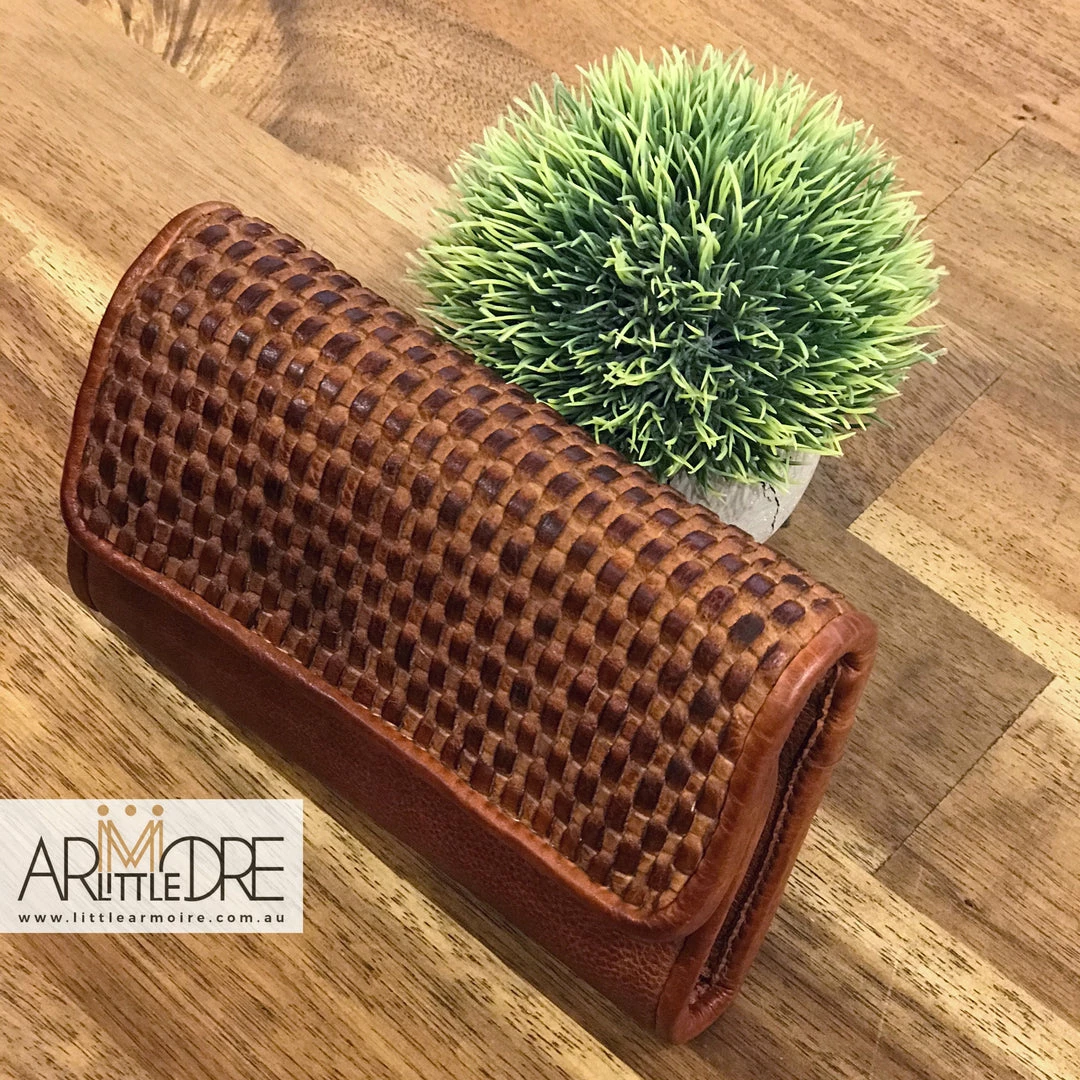 Discount ๐ฏ WOMEN Rugged Hide Mira RH-2216 Ladies Medium Size Lattice Weave Design Wallet โ 13 WOMEN Rugged Hide Mira RH-2216 Ladies Medium Size Lattice Weave Design Wallet