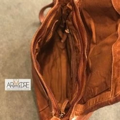 Rugged Hide Susie RH-2205 Ladies Flap Cross Body Bag With Lattice Weave Detail