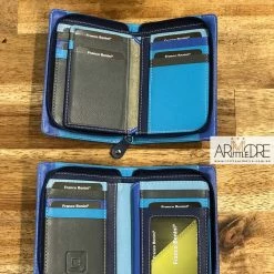 Franco Bonini FB-1814 Small Zip Around Soft Leather Multi Colour Wallet WOMEN