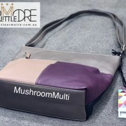 Franco Bonini FB-112 Multi Coloured Top Zip Leather Shoulder Bag WOMEN