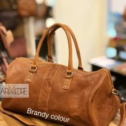 Oran Leather SALE Rugged Hide RH-1302 Leo Leather Overnight Luggage Bag