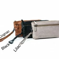 Rugged Hide Beverley RH-16039 Slim Leather Clutch Pouch With Detachable Wrist Strap WOMEN