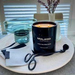 Malano - Made In Tasmania Malano Soy Candle - Leather, Hay & Black Orchid